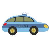 sandrakreativ polizei achtung aufgepasst polizeiauto Sticker