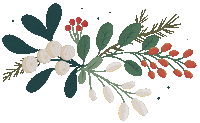 Christmas Flowers Sticker