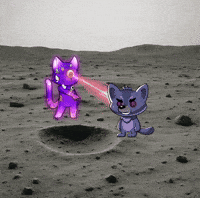 HeroGalaxyNFT cat hg laserbeam herogalaxy GIF