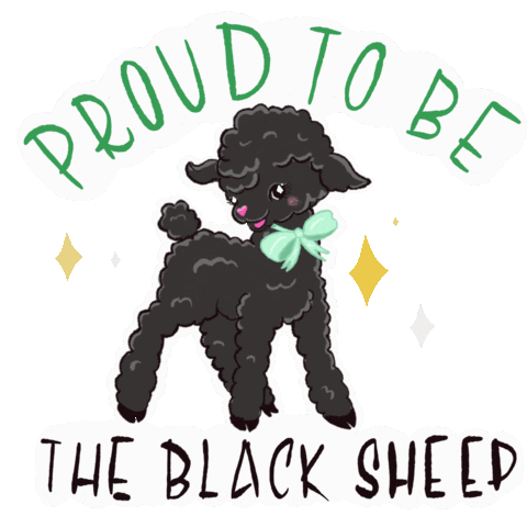 Petrako sparkle proud black sheep BlackSheep Sticker