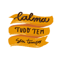 dhefloriano lettering frase tempo calma Sticker