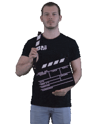 broszeit-madeja filming filmproduction clapperboard filmen Sticker