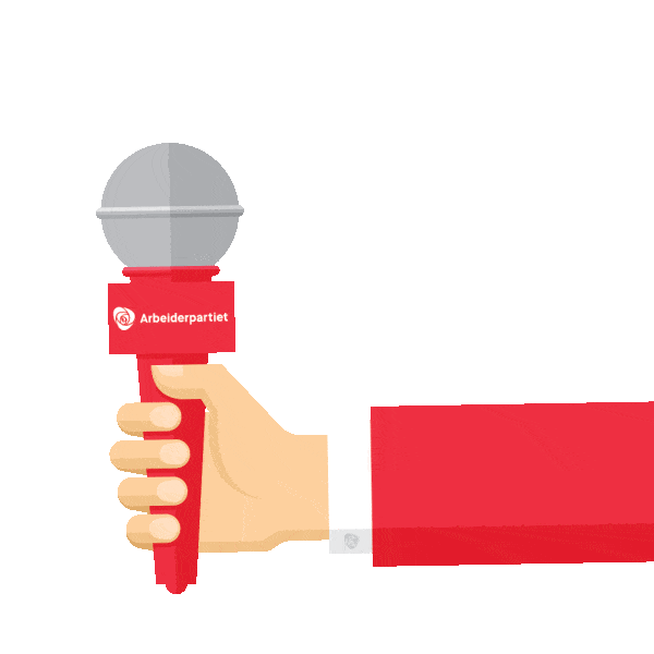 News Mic Sticker by Arbeiderpartiet