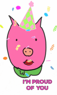 WandaPetunia love congratulations pig proud of you GIF
