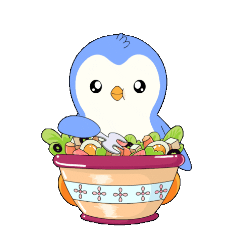 Hungry Lets Eat Sticker by Pudgy Penguins