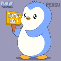 To The Right Penguin GIF by Pudgy Penguins