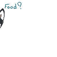 AmandaCreatesYT dog food puppy hungry Sticker