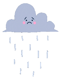 Sad Rainy Day Sticker