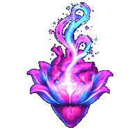 Vessa_Art love heart flower neon Sticker