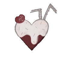 abbiefullenkamp love heart dessert fancy Sticker