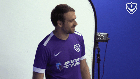 brett pitman laugh GIF by Portsmouth Football Club