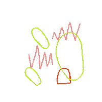 rosecartwrightillustration cool random lines colours Sticker