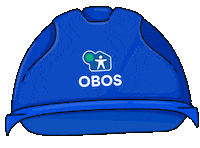 OBOS_Norge obos bolig hjelm sikkerhet Sticker