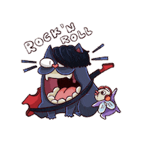 Cat Rock Sticker by Dwarf Factory