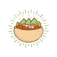 falafayette hummus falafel falafayette falafel pita Sticker