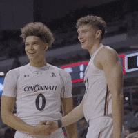 Basketball Handshake GIF by Cincinnati Bearcats