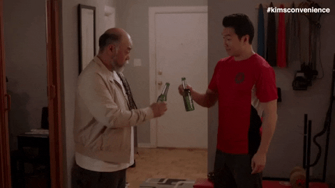 Simu Liu Drinking GIF by Kim's Convenience