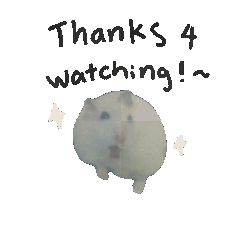 Hamster Thanks For Watching Sticker