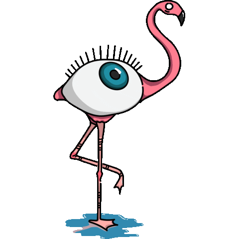 ventunodeiv giphyupload pink flamingo occhio Sticker