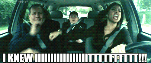 freaking out modern family GIF