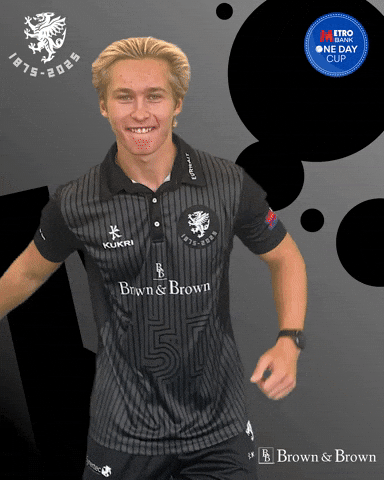 Fin Cricketer GIF by Somerset County Cricket Club