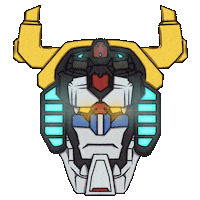 JennyCitino robot voltron giant robot robot head Sticker