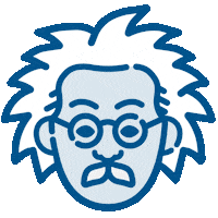 Einstein Sticker by APSphysics