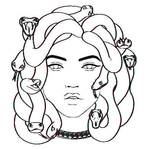 Glitch Snake Sticker