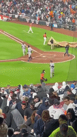 Hail Interrupts Baseball Game at Camden Yards