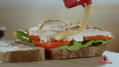 sandwich mayo GIF by Nando's Aus