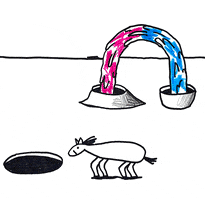 wavymcsplash water gold horse ring GIF