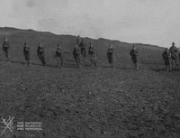 NationalWWIMuseum black and white military footage soldiers GIF
