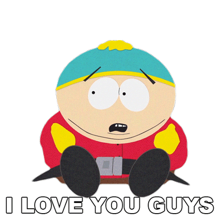 Eric Cartman Love You Guys Sticker by South Park