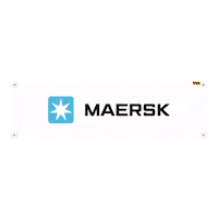 Maersk_official logo rainbow ocean airplane Sticker