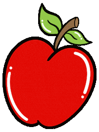 Apple Fruit Sticker by Natalie Michelle Watson