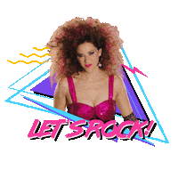 rock and roll Sticker by GLOW Netflix