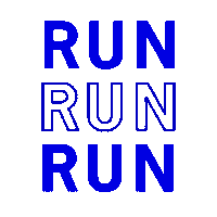 Run Run Run Running Sticker by John Hancock