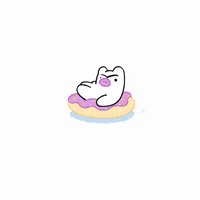 keemmalguk summer chill character donut GIF