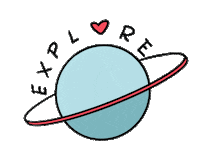 Planet Explore Sticker by Veryvany