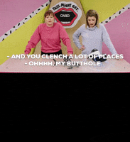 vr sweat grace helbig mamrie hart clench GIF