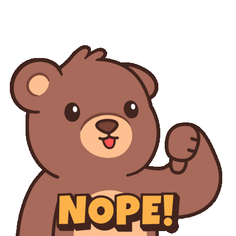 No Way Thumbs Down Sticker by BEARISH
