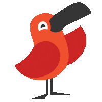 Red Bird Sticker by Cambly