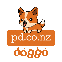 Dog Heart Sticker by pd.co.nz