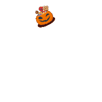lolandpopcandy halloween hair scary pumpkin Sticker