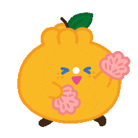 Orange Fighting Sticker by THE RECORDER FACTORY