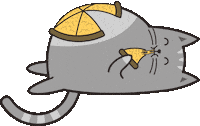 Hungry Fat Cat Sticker by Meowingtons