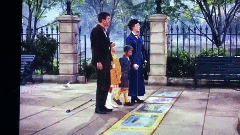 diannadyer giphygifmaker mary poppins mary poppins jump into chalk GIF