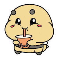 bumble bee drinking Sticker by Aminal Stickers