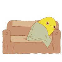 Couch Potato Chill Sticker by Alice Socal