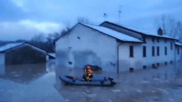 Emergency Services Evacuate Italian Town Following Severe Flooding